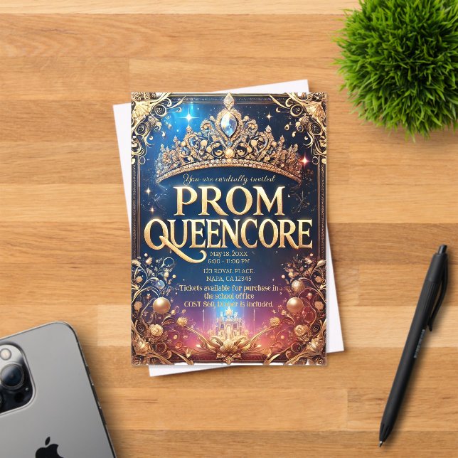 Prom Queencore Einladung : atemberaubendes königli (Insitu (Einladungskarte))