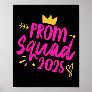 Prom Squad 2025 Queen School Abschluss Senior Fri Poster