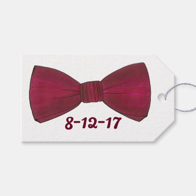 Prom Wedding Bachelor Party Groom Bow Krawatte Ges Geschenkanhänger (Vorderseite (Horizontal))