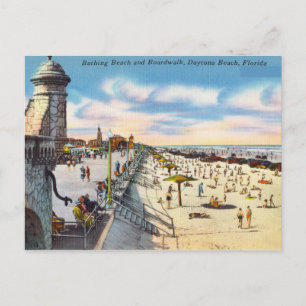 Promenade am Badestrand, Daytona Beach, Florida Postkarte