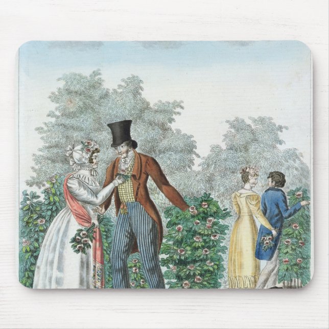 Promenade an den Fontenay-Zusatz-Rosen Mousepad (Vorne)