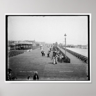 Promenade, Asbury Park, New Jersey Vintage Poster