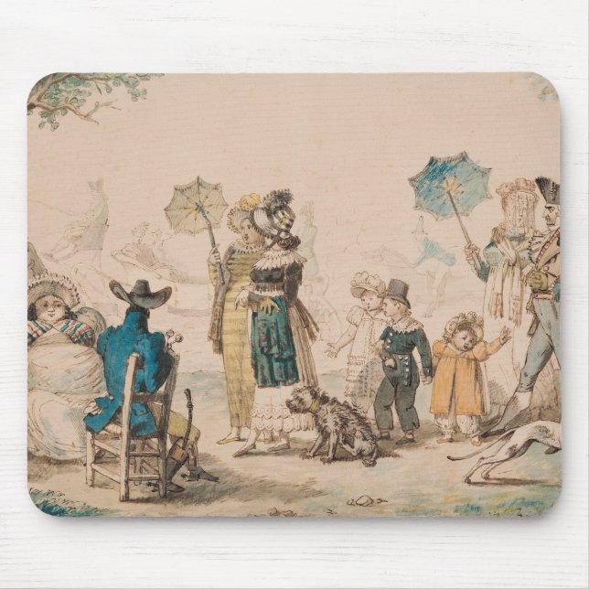 Promenade auf dem Champs-Elysees, 1811 Mousepad (Vorne)