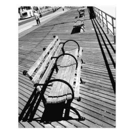 "Promenade Benches" photographischen Druck