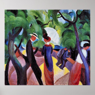 Promenade bis August Macke Poster