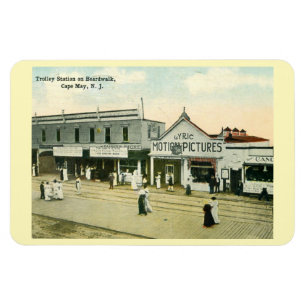 Promenade, Cape May, New Jersey Vintage Magnet