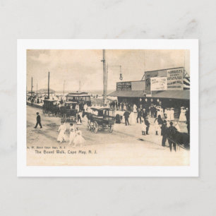 Promenade, Cape May, New Jersey Vintage Postkarte