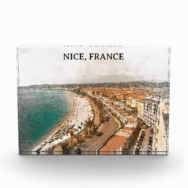 Promenade des Anglais in Nizza Fotoblock (Vorderseite)