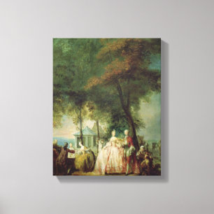 Promenade in Longchamp, c.1760 Leinwanddruck