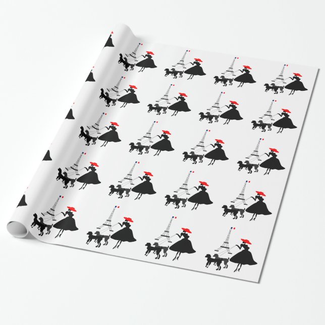 Promenade mit Hunden Geschenkpapier (Ungerollt)