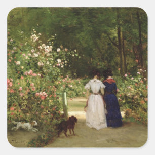 Promenade Quadratischer Aufkleber