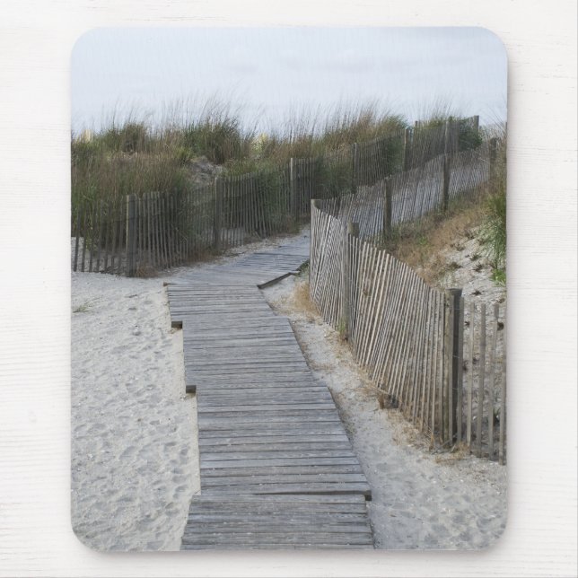 Promenade zum auf den Strand zu setzen Mousepad (Vorne)