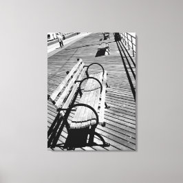 "Promenaden-Bänke" wickelten Leinwand-Druck ein Leinwanddruck