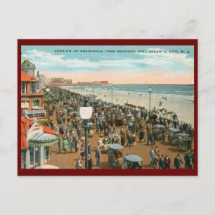 Promenadenblick, Atlantic City NJ Vintage Postkarte