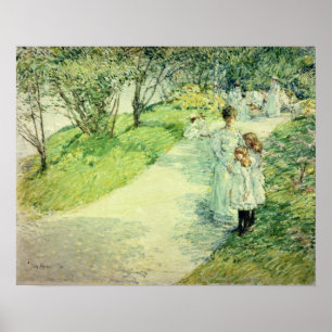 Promenaders im Garten, 1898 Poster