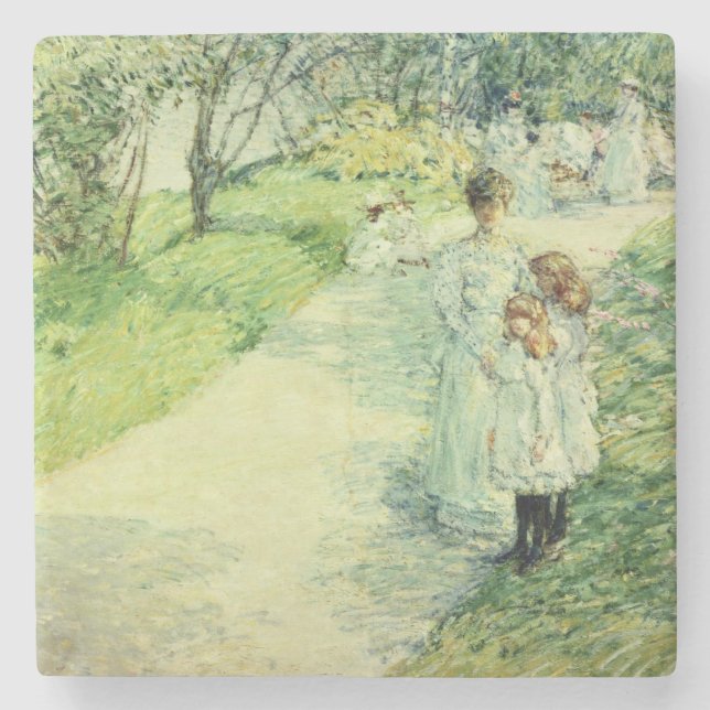 Promenaders im Garten, 1898 Steinuntersetzer (Vorderseite)