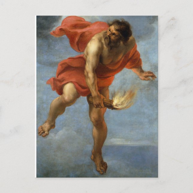 Prometheus Carry Fire Postkarte (Vorderseite)