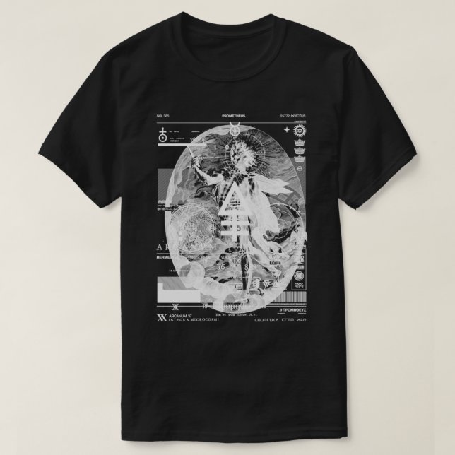 PROMETHEUS  Sol Invictus  Apollo  Alchemy Occult   T-Shirt (Design vorne)