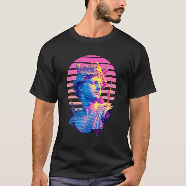 Prometheus Vaporwave Aesthetic Greek God Retrowave T-Shirt (Vorderseite)