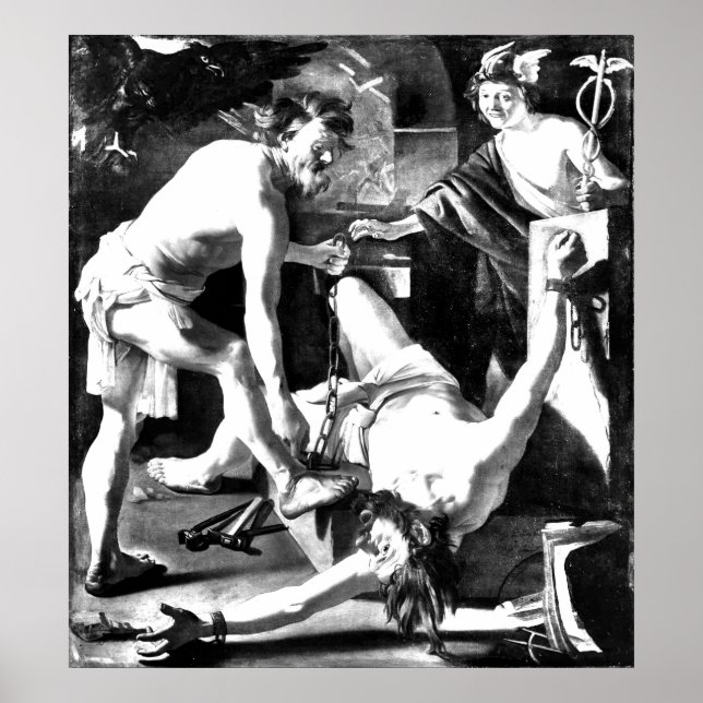 Promethius, gekettet durch Vulkan Poster (Vorne)