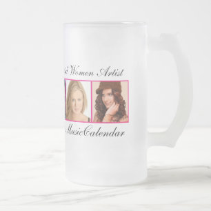 PROMO 5 GLÄNZENDE FRAUEN VON MYSPACE KALENDER MATTGLAS BIERGLAS