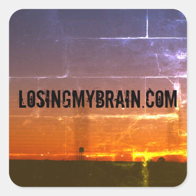 Promo-Aufkleber für die LMD-Website Quadratischer Aufkleber (Vorderseite)