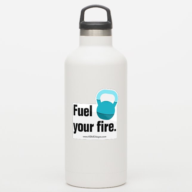 Promo Coach Kettlebell - www - Fuel Your Fire Aufkleber (Wassserflasche)