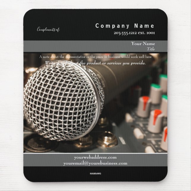 Promo Mouse Pad Recording Studio - HAMbyWG Mousepad (Vorne)