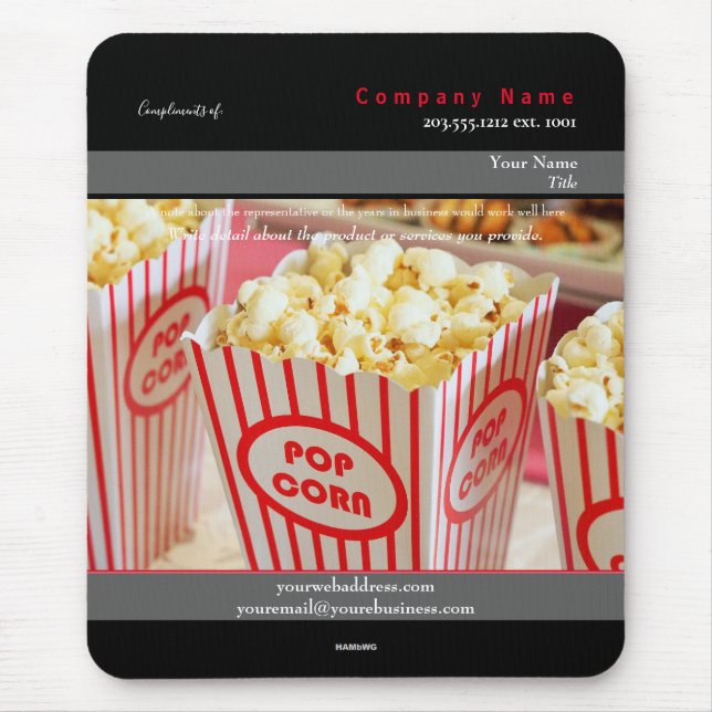 Promo Mousepad Popcorn Theme - HAMbyWG (Vorne)