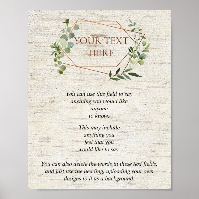 Promo Poster Geometric Greenery Birch (Vorne)