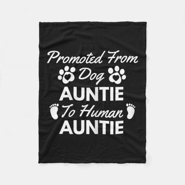 Promoted From Dog Aunt To Human Aunt Cute Auntie N Fleecedecke (Vorderseite)