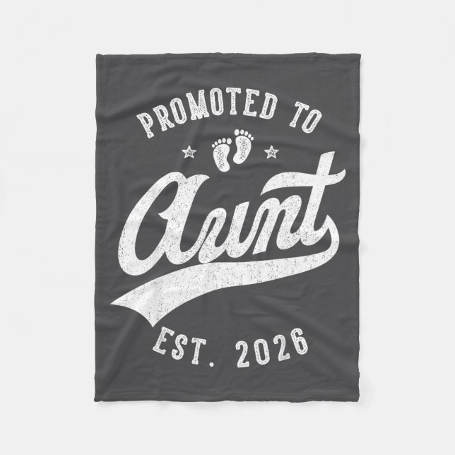 Promoted To Aunt 2026 Baby Announcement Family Mat Fleecedecke (Vorderseite)