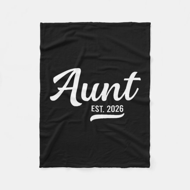 Promoted To Aunt Est. 2026 Auntie 2026 Loading New Fleecedecke (Vorderseite)