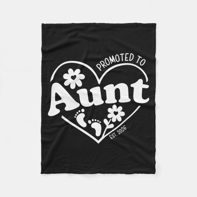 Promoted To Aunt Est. 2026 New Aunti Pregnancy Ann Fleecedecke (Vorderseite)
