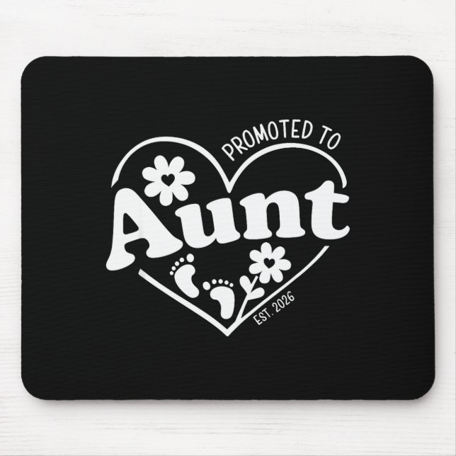 Promoted To Aunt Est. 2026 New Aunti Pregnancy Ann Mousepad (Vorne)