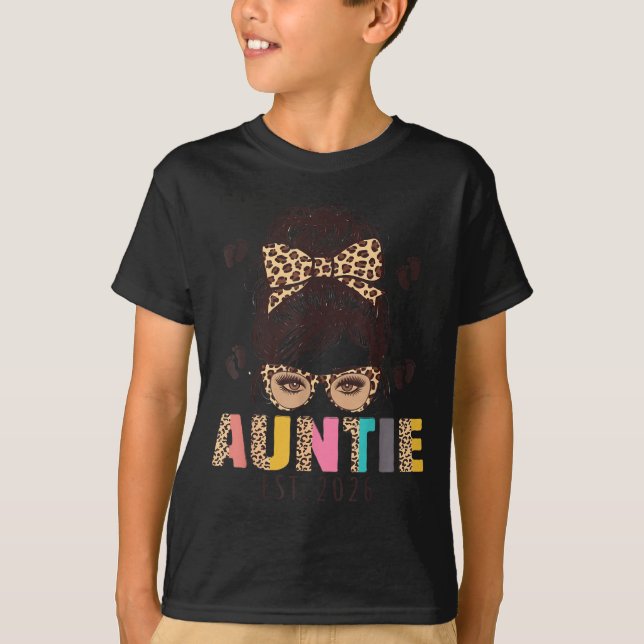 Promoted To Auntie Est 2026 Aunt To Be New Aunt Me T-Shirt (Vorderseite)