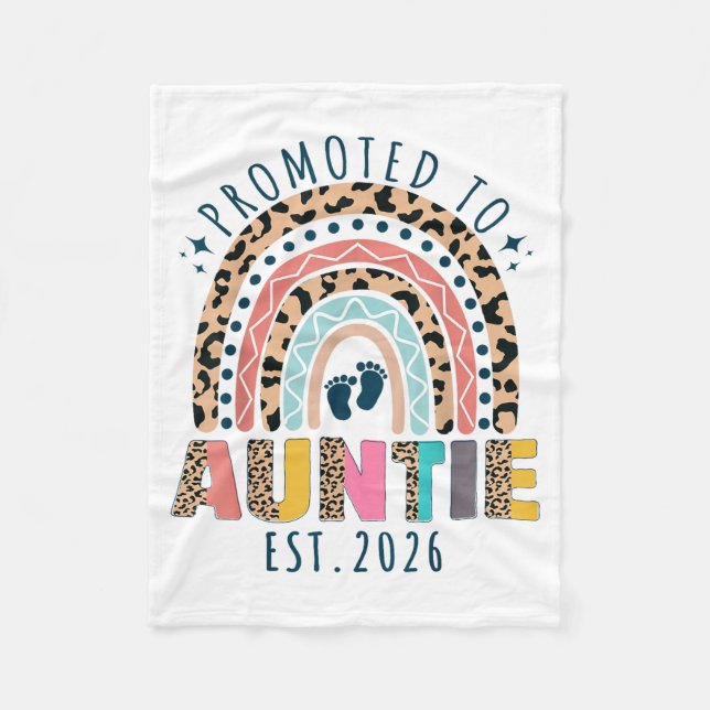 Promoted To Auntie Est 2026 Soon To Be Aunt First  Fleecedecke (Vorderseite)