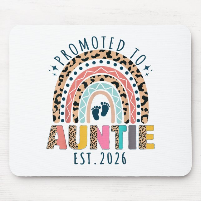 Promoted To Auntie Est 2026 Soon To Be Aunt First  Mousepad (Vorne)