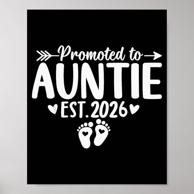 Promoted To Auntie Est 2026 Soon To Be New Aunt Ba Poster (Vorne)