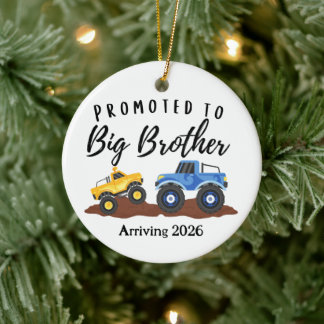 Promoted to Big Brother Dump Truck  Keramik Ornament