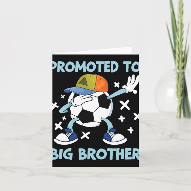 Promoted To Big Brother Soccer Design  Karte (Vorderseite)