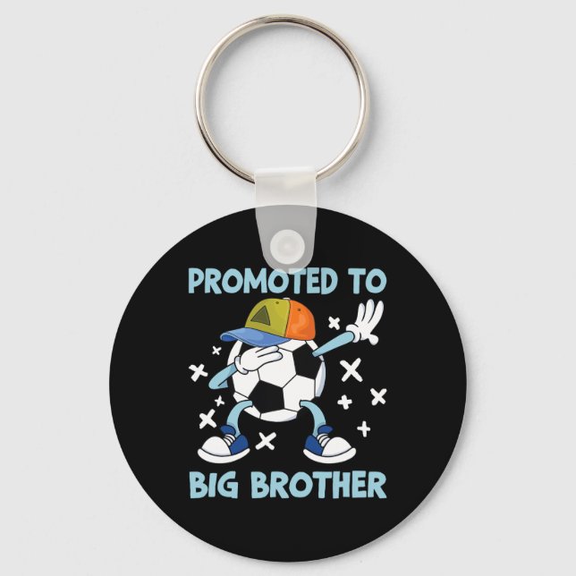 Promoted To Big Brother Soccer Design  Schlüsselanhänger (Vorderseite)
