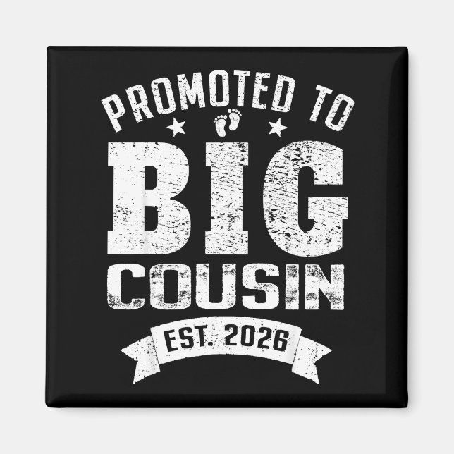Promoted To Big Cousin 2026 Cool Cousin Baby Annou Magnet (Vorne)