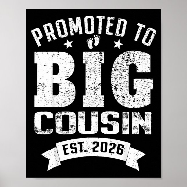 Promoted To Big Cousin 2026 Cool Cousin Baby Annou Poster (Vorne)
