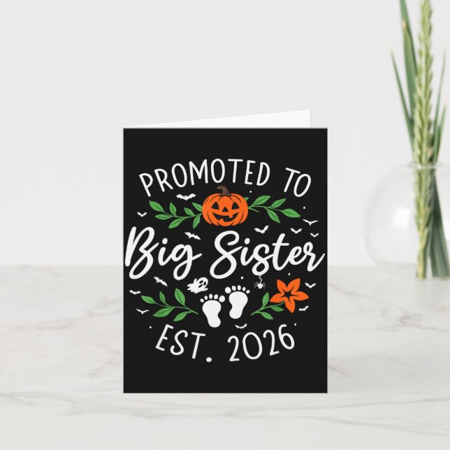 Promoted To Big Sister 2026 Pregnancy Announcement Karte (Vorderseite)