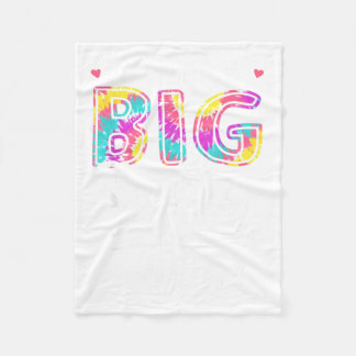 Promoted to Big Sister 2026 Tie Dye Girl Kids New Fleecedecke