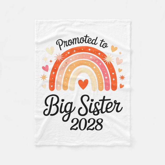 Promoted To Big Sister 2028 New Baby Pregnancy Ann Fleecedecke (Vorderseite)
