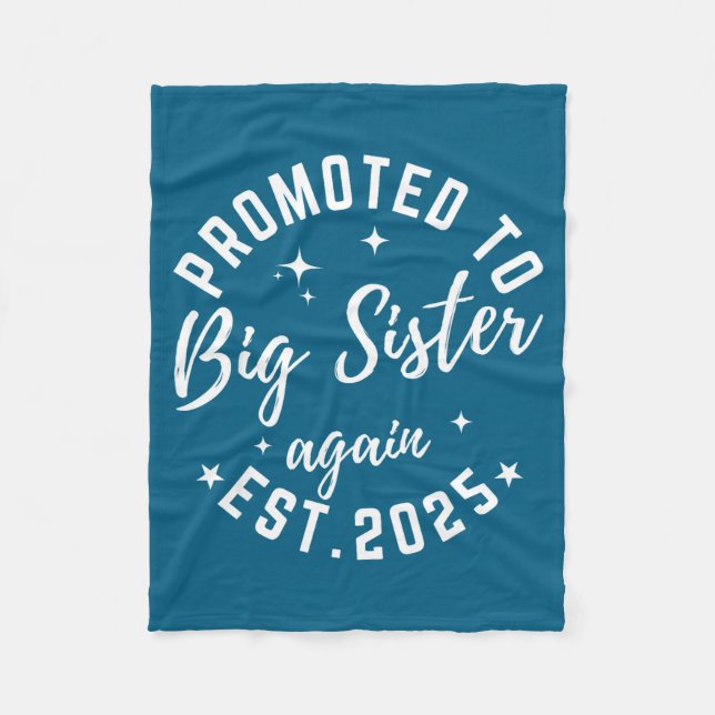 Promoted To Big Sister Again 2025 Pregnancy Announ Fleecedecke (Vorderseite)