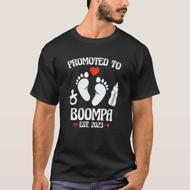 Promoted To Boompa 2023 First Time New Grandpa Pre T-Shirt (Vorderseite)