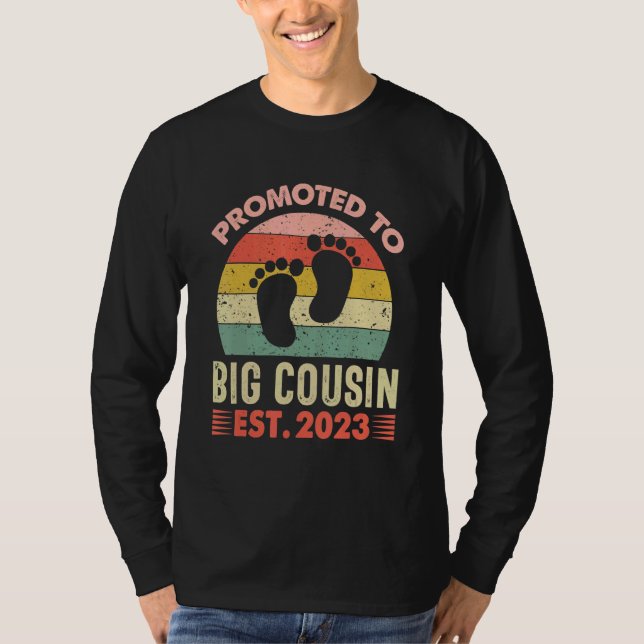 Promoted To Cousin 2023 Cute Going To Be A Big Cou T-Shirt (Vorderseite)